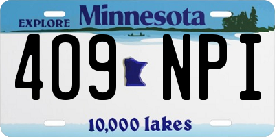 MN license plate 409NPI