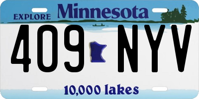 MN license plate 409NYV
