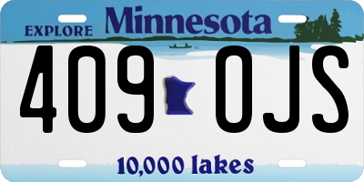 MN license plate 409OJS