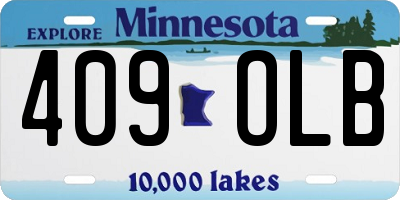 MN license plate 409OLB