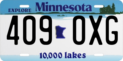 MN license plate 409OXG