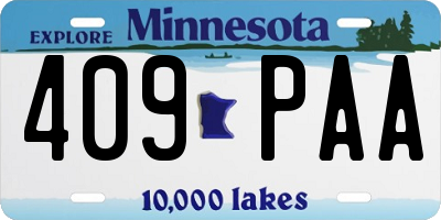 MN license plate 409PAA