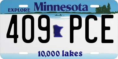 MN license plate 409PCE