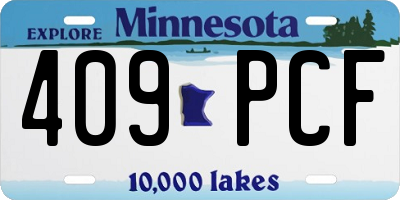 MN license plate 409PCF