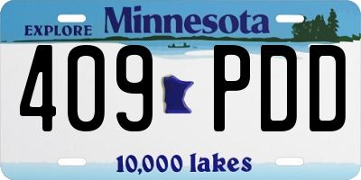 MN license plate 409PDD