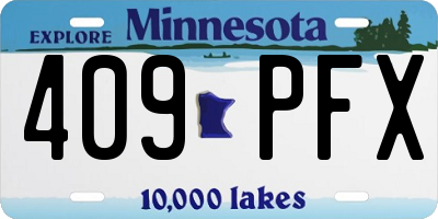 MN license plate 409PFX