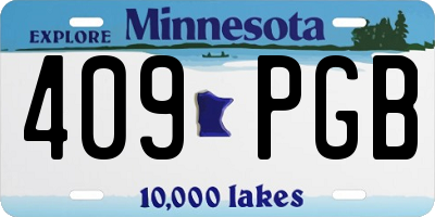 MN license plate 409PGB