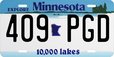 MN license plate 409PGD