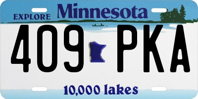 MN license plate 409PKA