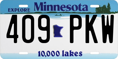MN license plate 409PKW