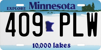 MN license plate 409PLW
