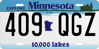 MN license plate 409QGZ