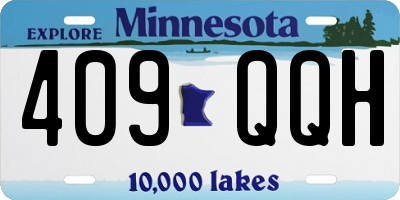 MN license plate 409QQH