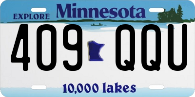 MN license plate 409QQU