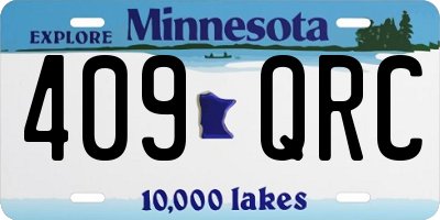 MN license plate 409QRC