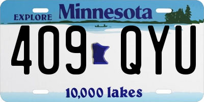 MN license plate 409QYU