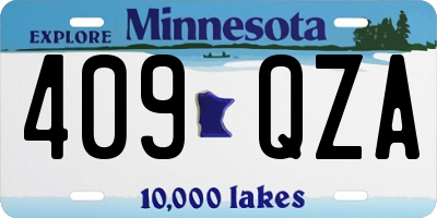 MN license plate 409QZA