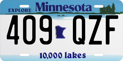 MN license plate 409QZF
