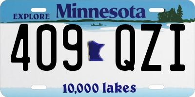 MN license plate 409QZI