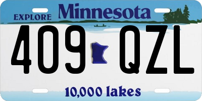 MN license plate 409QZL