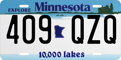 MN license plate 409QZQ