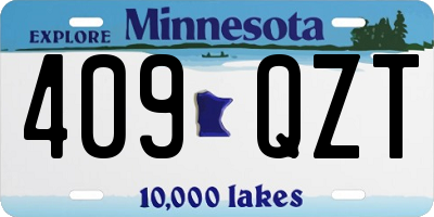 MN license plate 409QZT