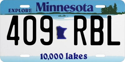 MN license plate 409RBL