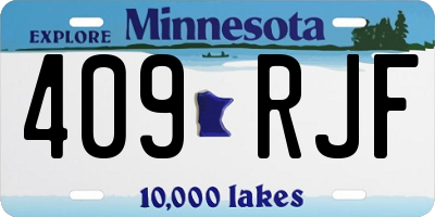 MN license plate 409RJF