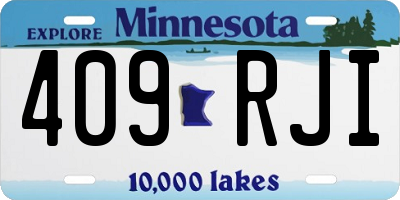 MN license plate 409RJI
