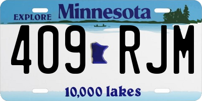 MN license plate 409RJM