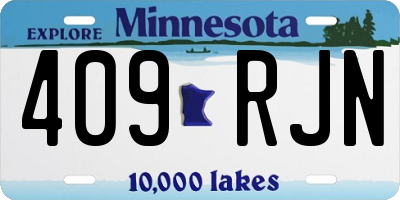 MN license plate 409RJN