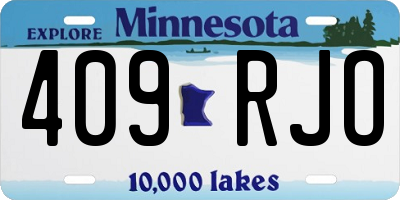 MN license plate 409RJO