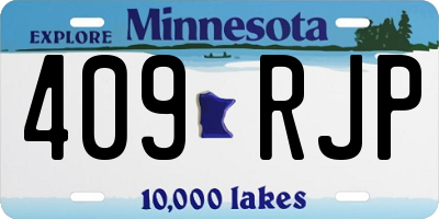 MN license plate 409RJP