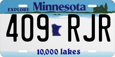 MN license plate 409RJR