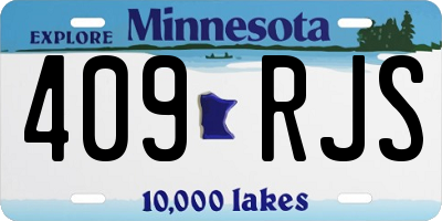 MN license plate 409RJS