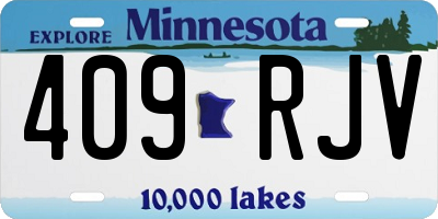 MN license plate 409RJV