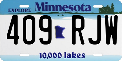 MN license plate 409RJW