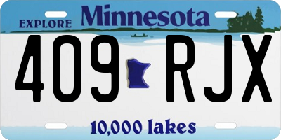 MN license plate 409RJX