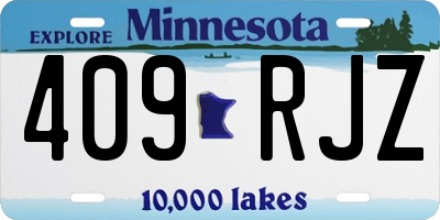MN license plate 409RJZ