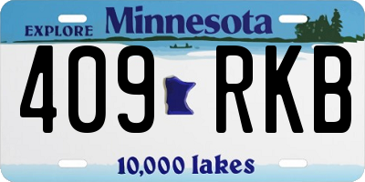 MN license plate 409RKB