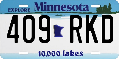 MN license plate 409RKD