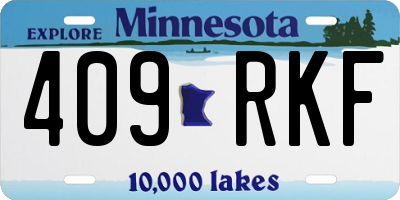 MN license plate 409RKF