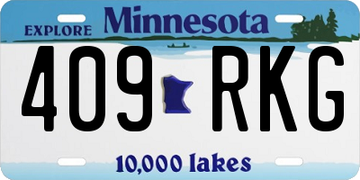 MN license plate 409RKG