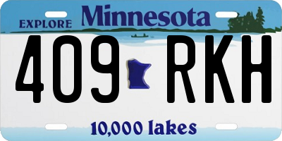 MN license plate 409RKH
