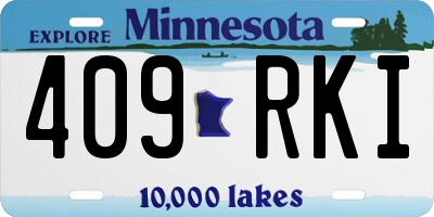 MN license plate 409RKI