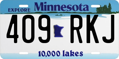 MN license plate 409RKJ