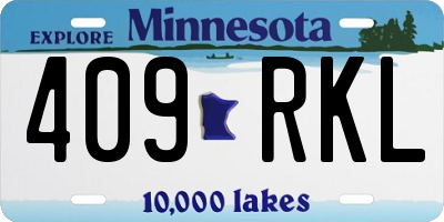 MN license plate 409RKL