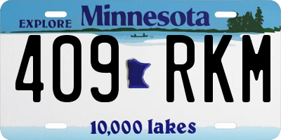 MN license plate 409RKM