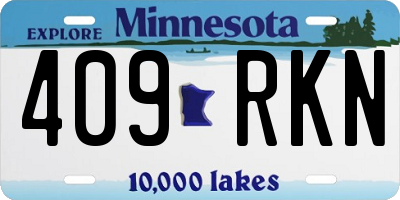 MN license plate 409RKN