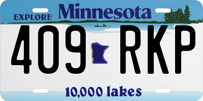 MN license plate 409RKP